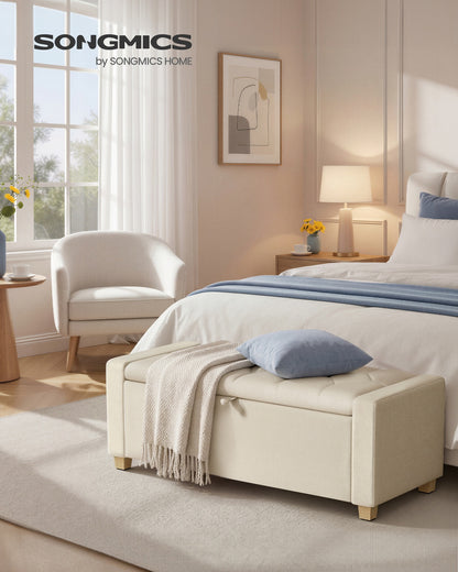 Linen storage ottoman bench for bedroom or living room - image 8