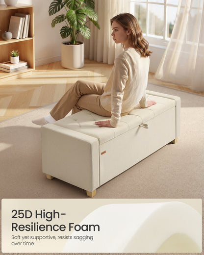 Linen storage ottoman bench for bedroom or living room - image 10