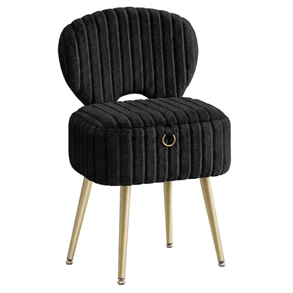 Small Vanity Chair with Storage & Folding Backrest - image 30