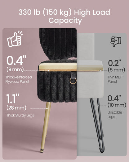 Small Vanity Chair with Storage & Folding Backrest - image 14
