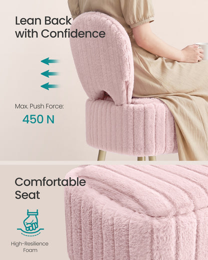 Small Vanity Chair with Storage & Folding Backrest - image 19