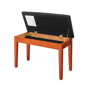 Duet Piano Bench with Padded Cushion and Storage Compartment