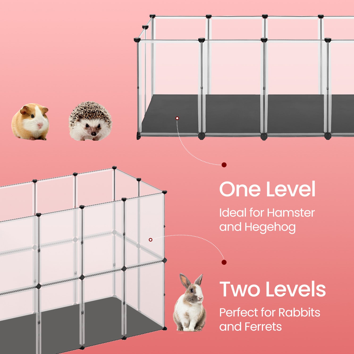 Small Animal Cage, Removable Mat Pet Playpen - image 3