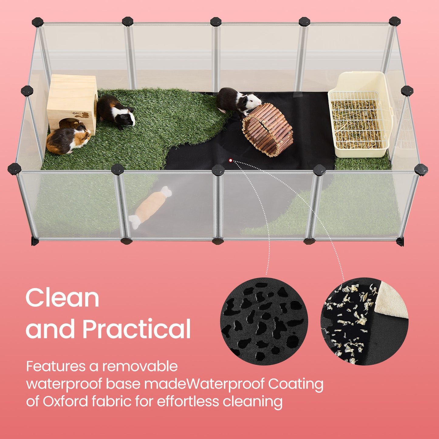 Small Animal Cage, Removable Mat Pet Playpen - image 4