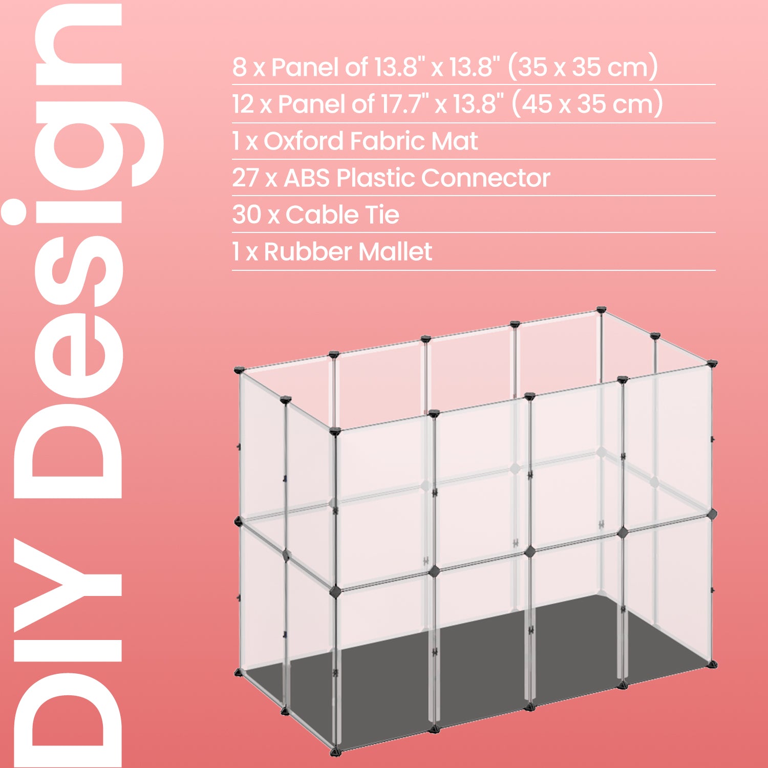 Small Animal Cage, Removable Mat Pet Playpen - image 5