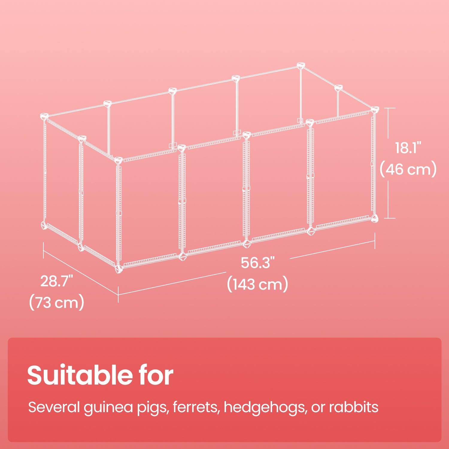 Small Animal Cage, Removable Mat Pet Playpen - image 6