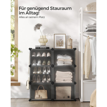 Interlocking Shoe Rack Black