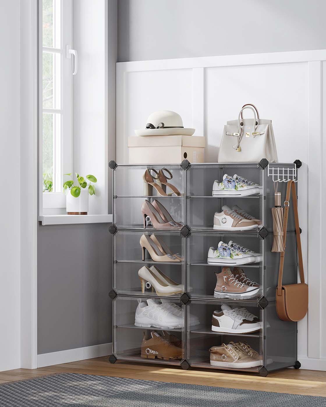 Interlocking Shoe Rack Black - image 24