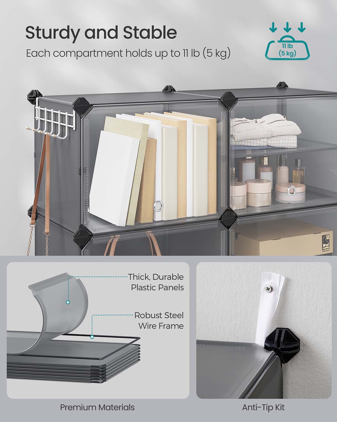 Interlocking Shoe Rack Black - image 25