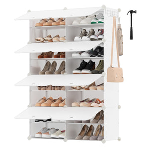 Shoe Rack Organizer, 8-Tier Shoe Storage Cabinet for Closet and Entryway