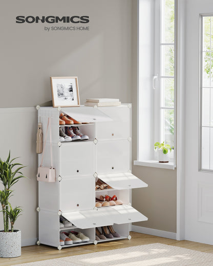 8 Cubes Shoe Organizer with Doors, Holds Up to 32 Pair of Shoes - image 86