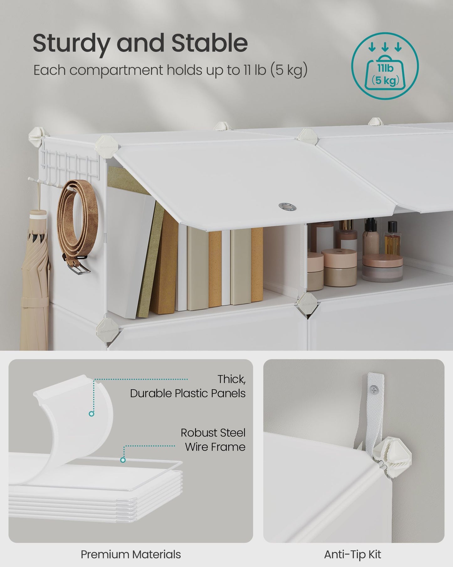 Shoe Rack Organizer, 8-Tier Shoe Storage Cabinet for Closet and Entryway