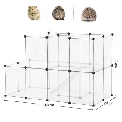 White Plastic Modular Fence Pet Playpen