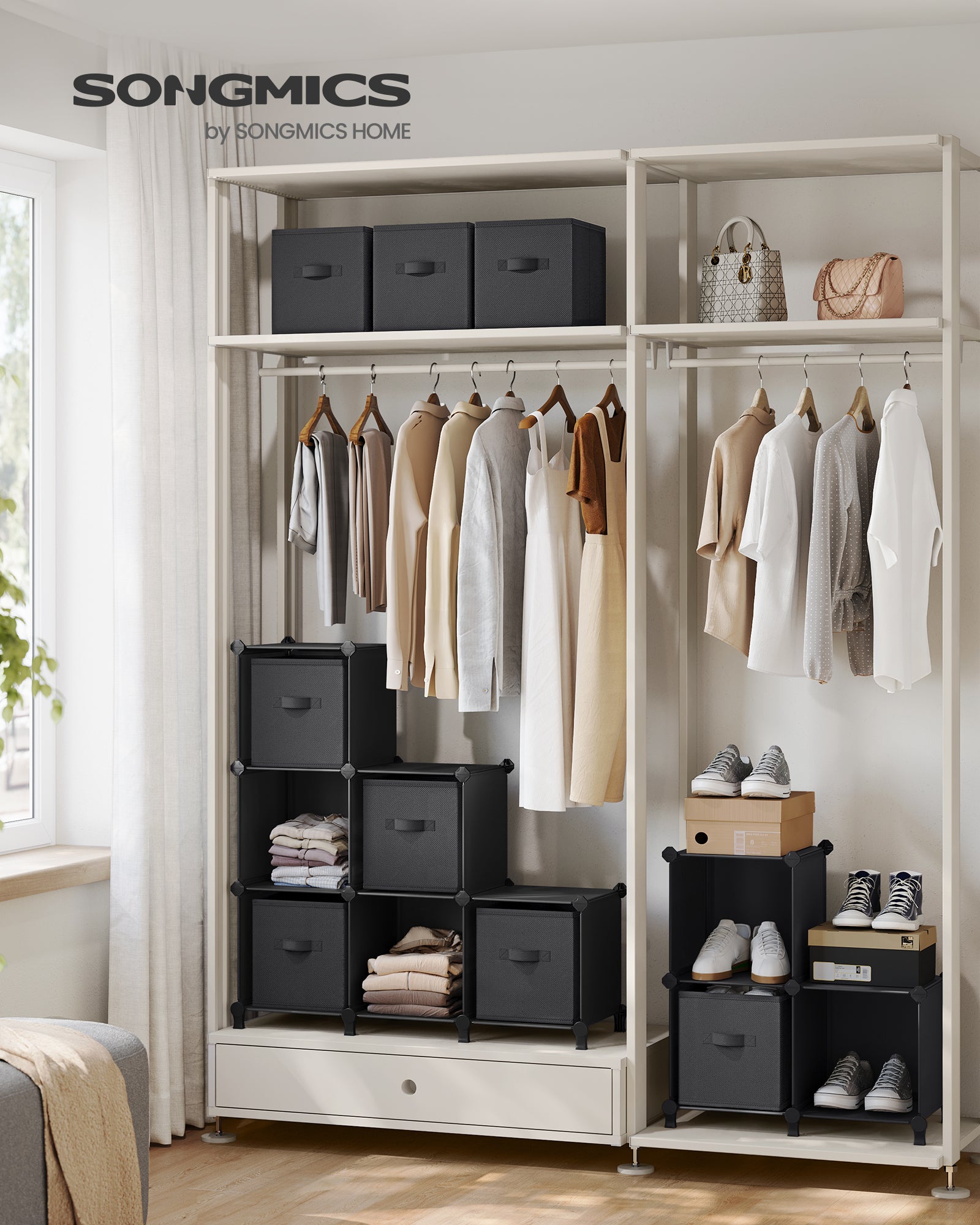 Cube Storage Organizer with Storage Boxes, Set of 6 - image 9