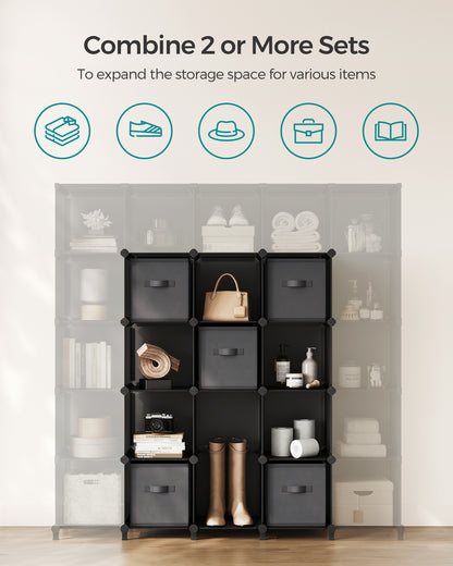 Cube Storage Organizer with Storage Boxes, Set of 6 - image 13