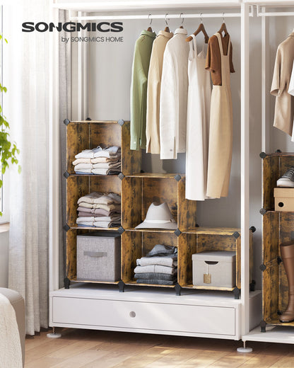 6 Cube Storage Organizer with Feet and Rubber Mallet - HWLEXTRA 