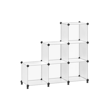 6 Cube Storage Organizer with Feet and Rubber Mallet - HWLEXTRA 