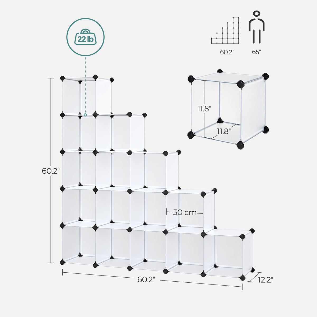 16 Cubes Shoe Rack