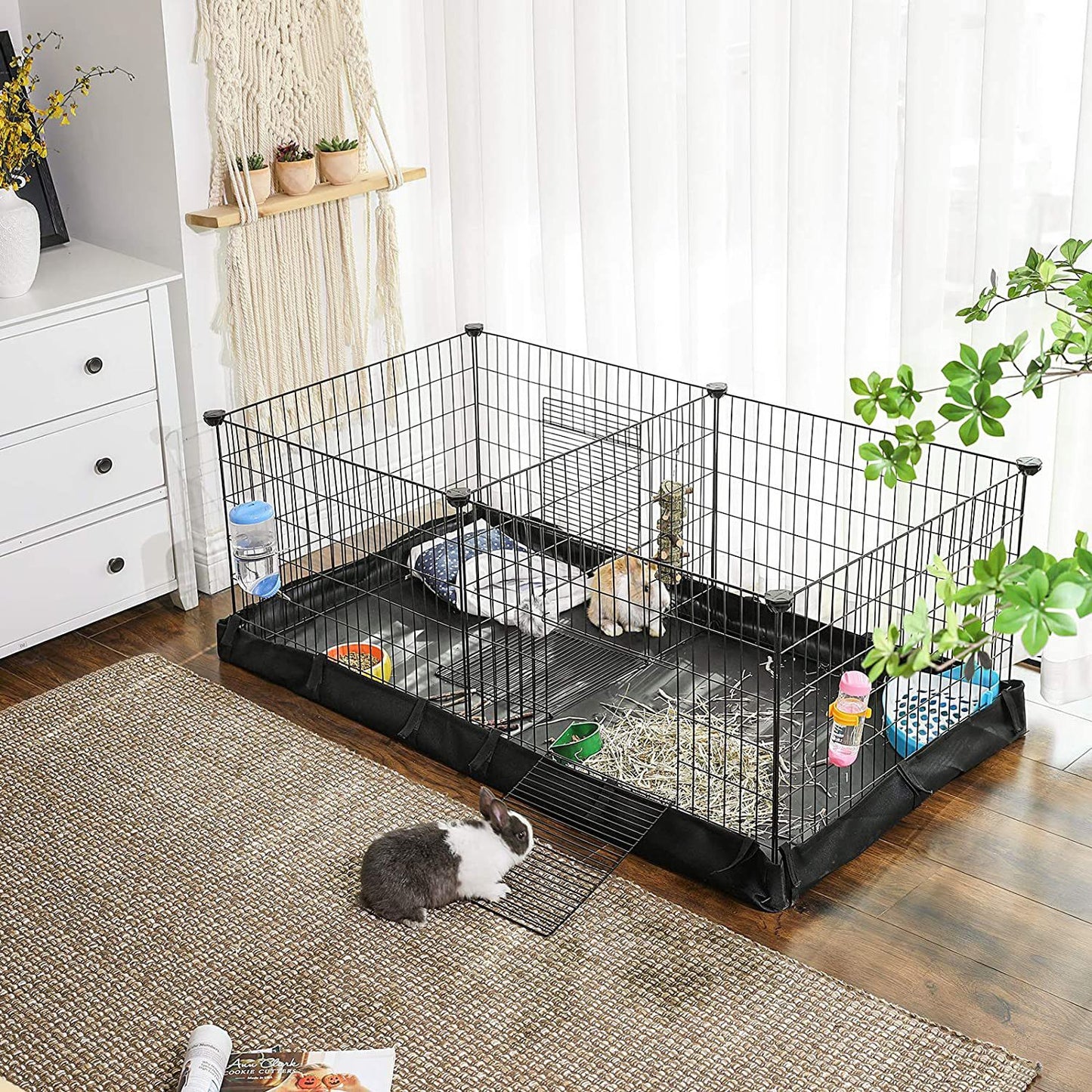 Pet Playpen with Divider Panel