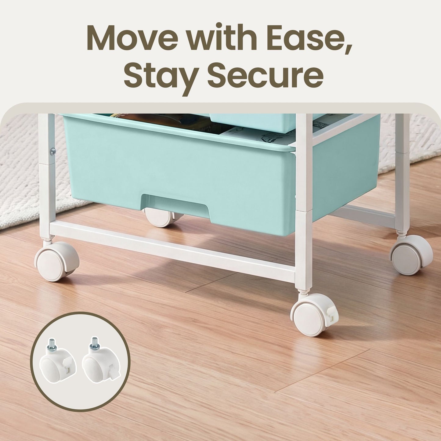 5-Drawer Rolling Storage Cart - image 4