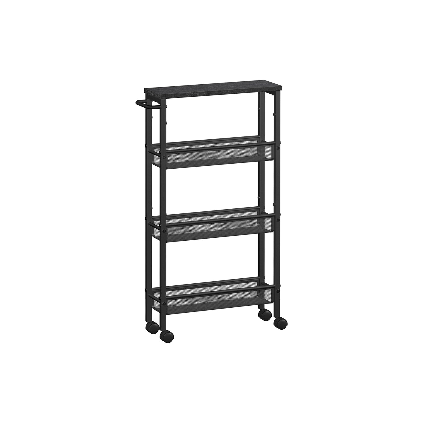 4-Tier Slim Rolling Storage Cart - HWLEXTRA 