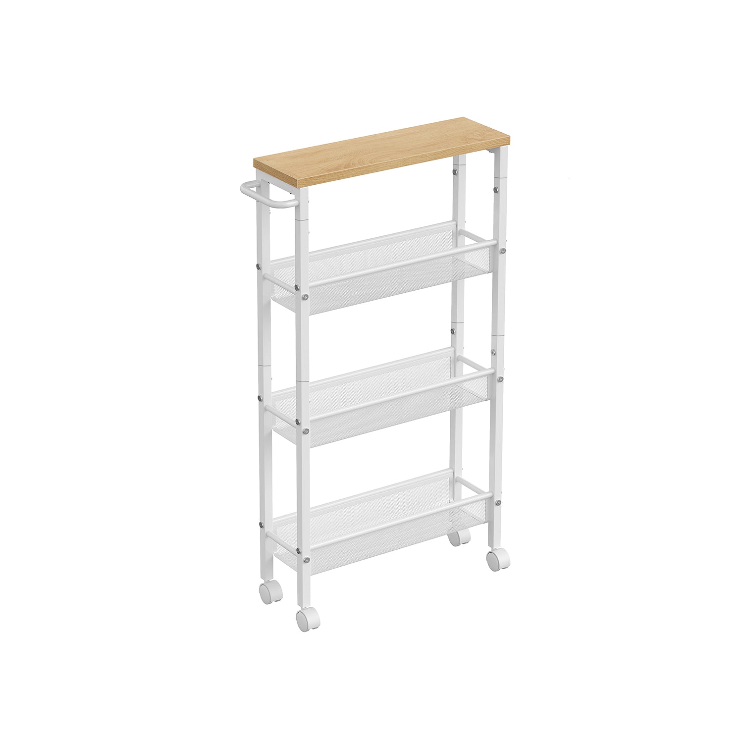 4-Tier Slim Rolling Storage Cart - HWLEXTRA 