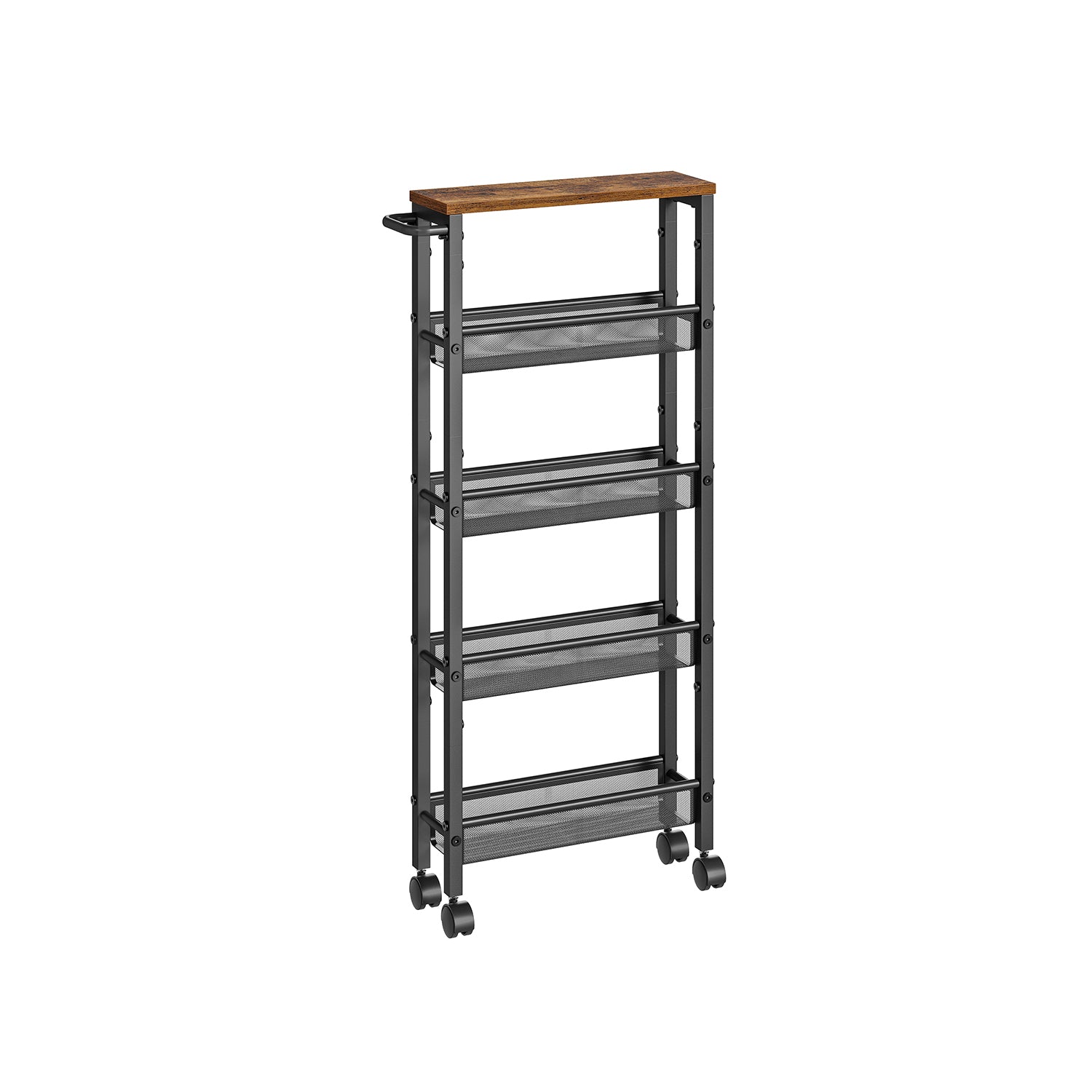 5-Tier Slim Rolling Storage Cart - HWLEXTRA 