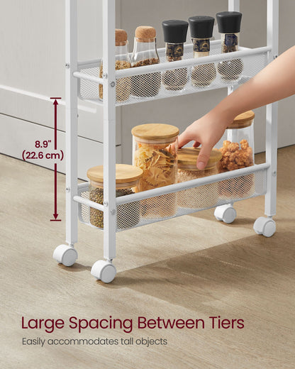 5-Tier Slim Rolling Storage Cart - HWLEXTRA 