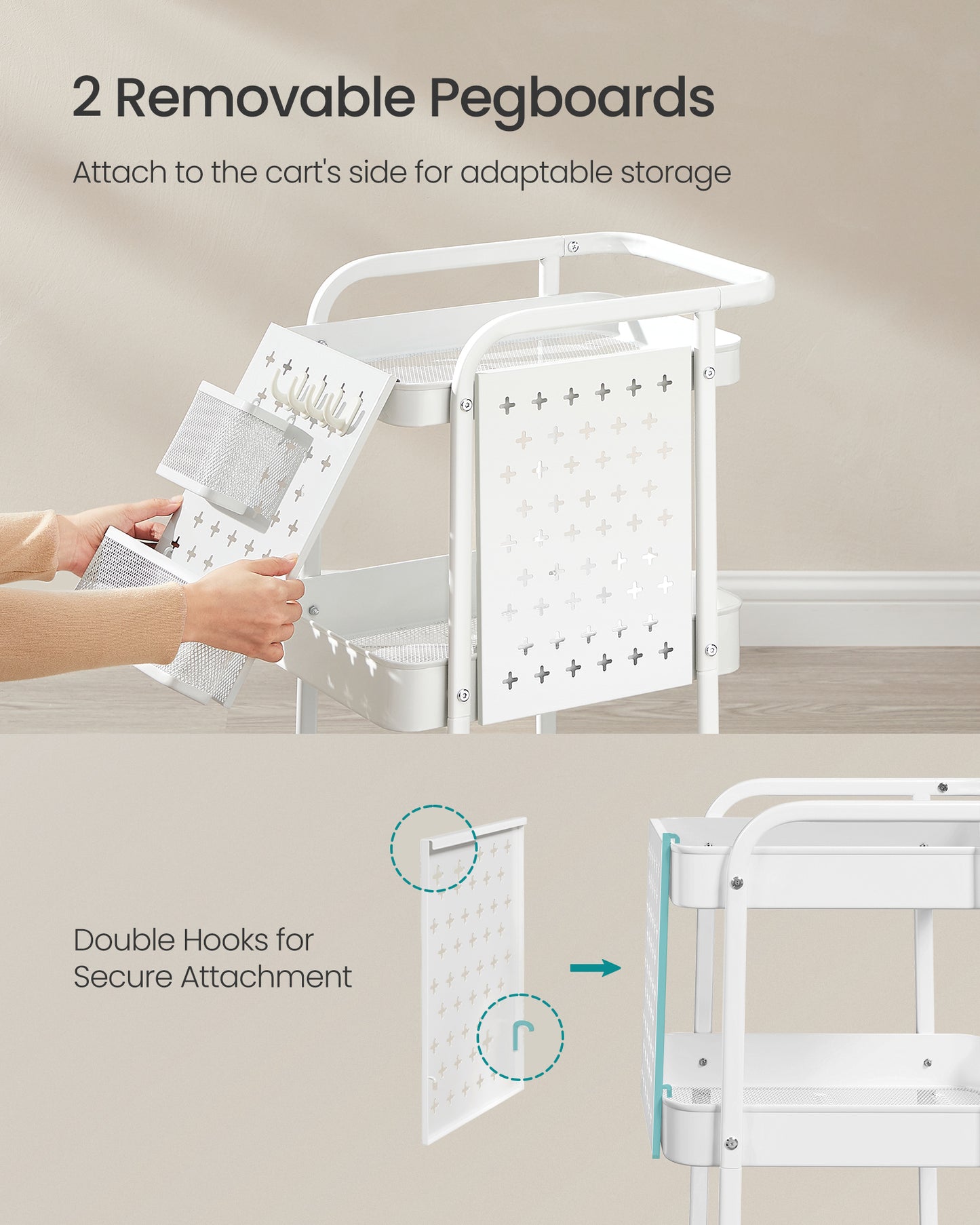 3-Tier Storage Cart with wheels - image 4