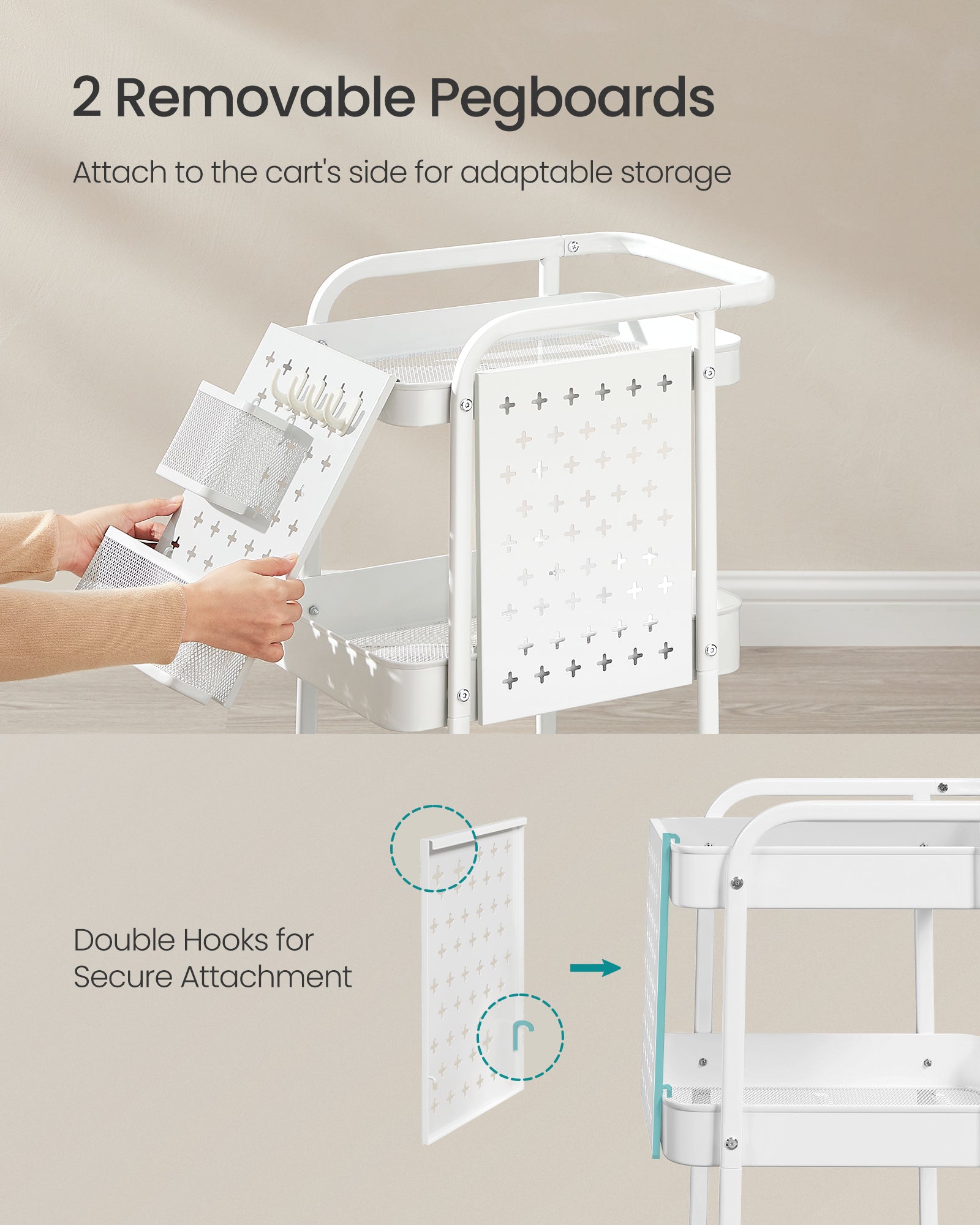 3-Tier Storage Cart with wheels - image 4
