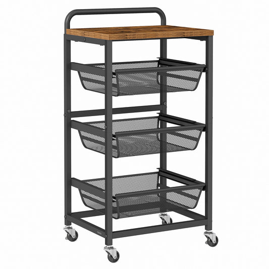 Storage Cart with Pull-Out Baskets