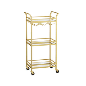 Small Bar Cart with 3-Tier Shelf