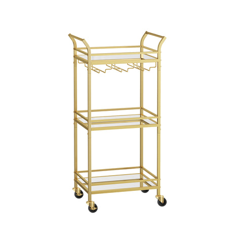 Small Bar Cart with 3-Tier Shelf