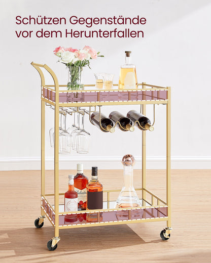 Drinks Trolley Metallic Gold