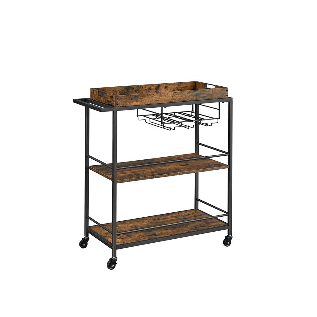 Kitchen Serving Cart with Removable Tray