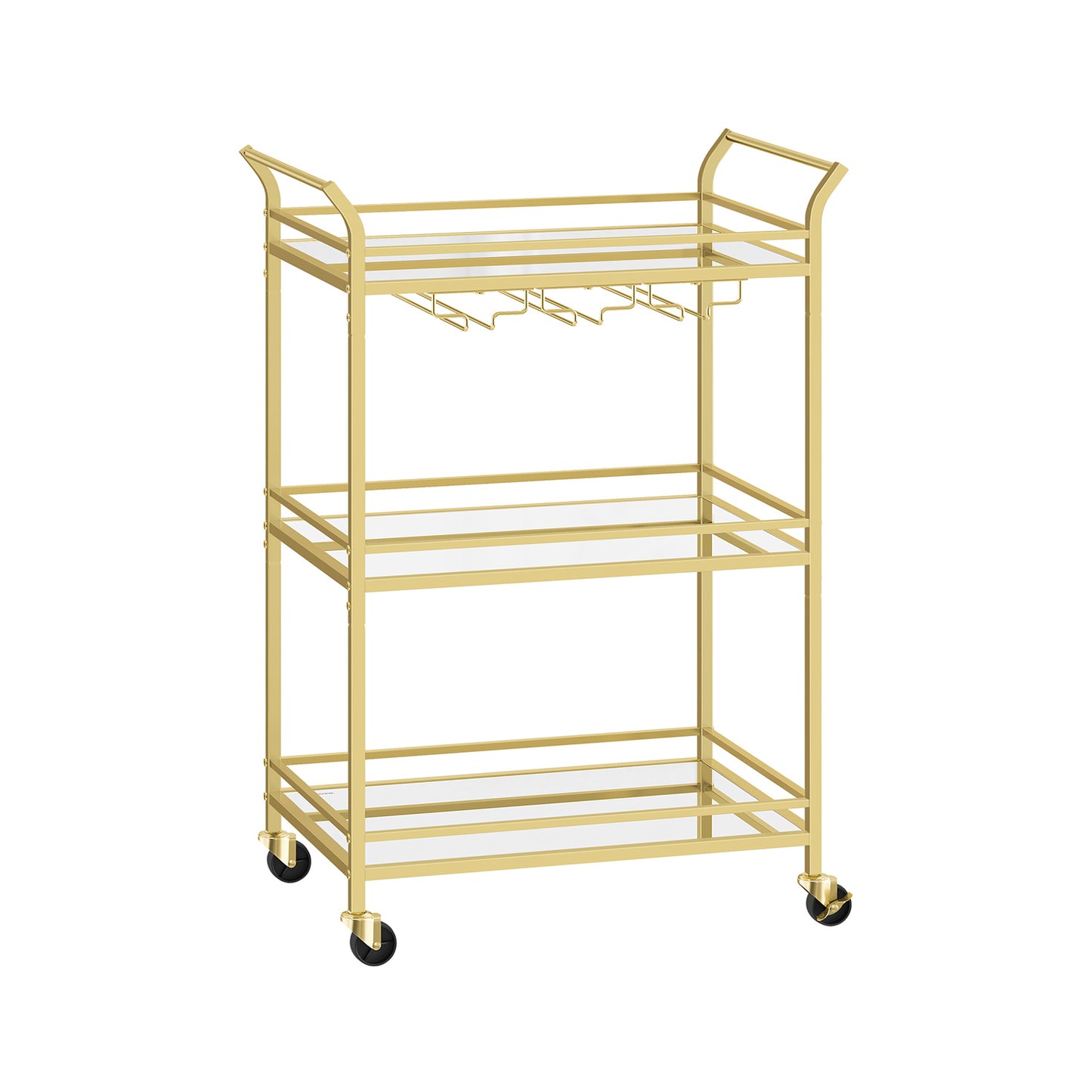 Home Bar Serving Cart with 3-Tier Shelf