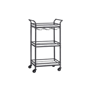 Small Bar Cart with 3-Tier Shelf