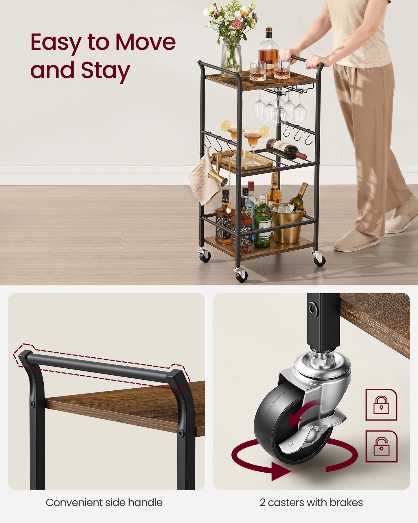 3-Tier Bar Cart - image 4