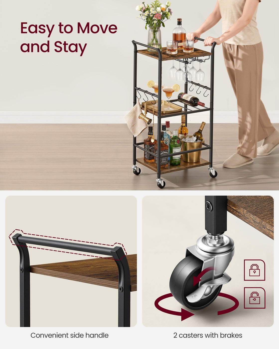 3-Tier Bar Cart - image 1