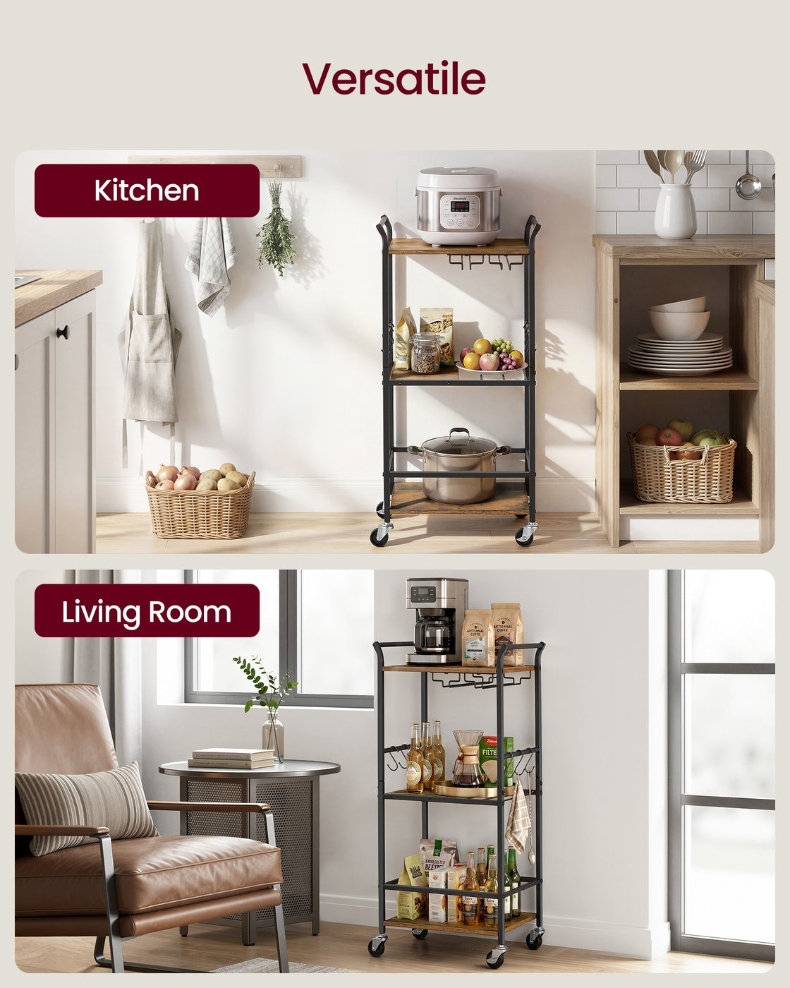 3-Tier Bar Cart - image 2