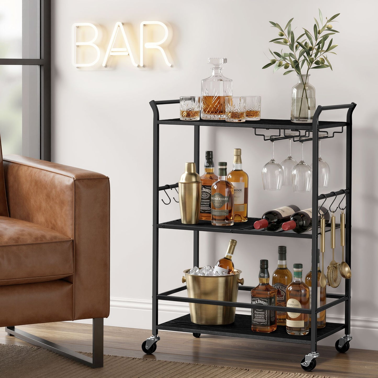 3-Tier Bar Cart - image 1