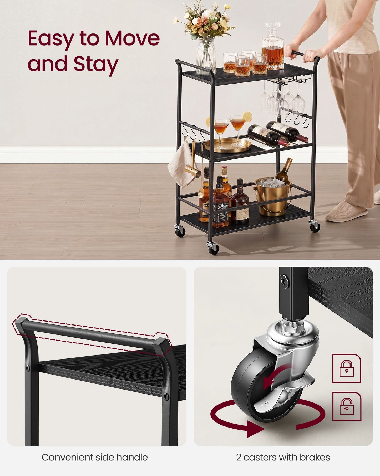 3-Tier Bar Cart - image 3