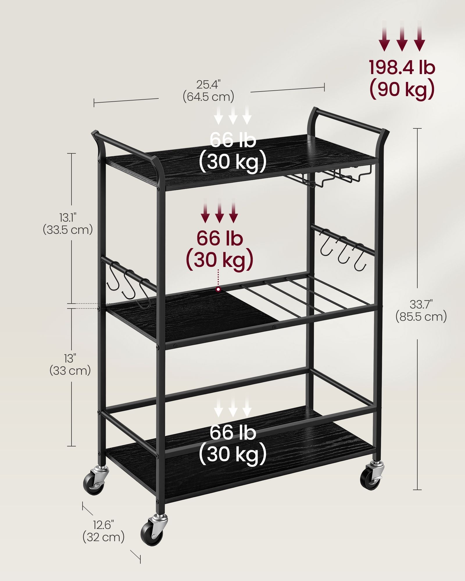 3-Tier Bar Cart - image 6