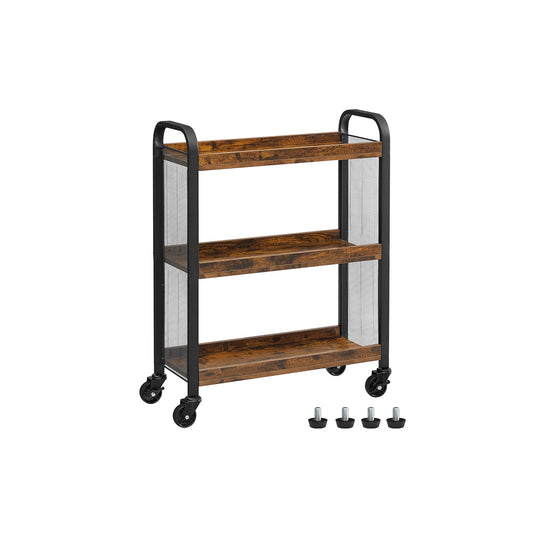 3-Tier Narrow Storage Cart with Wheels - image 1