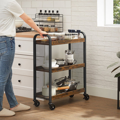 3-Tier Narrow Storage Cart with Wheels - image 2