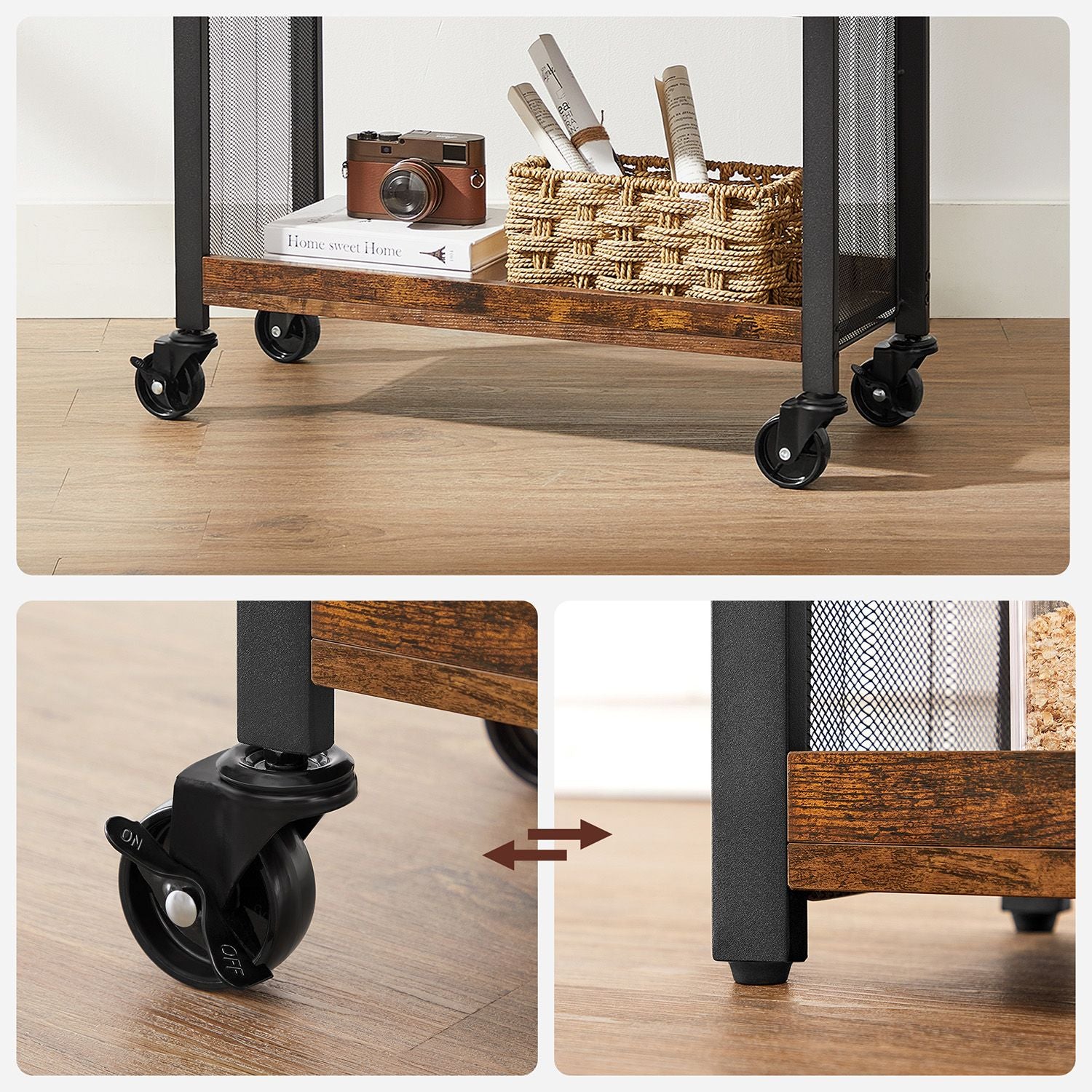 3-Tier Narrow Storage Cart with Wheels - image 6