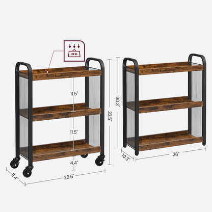 3-Tier Narrow Storage Cart with Wheels - image 7