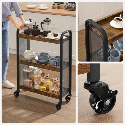 3-Tier Narrow Storage Cart with Wheels - image 8
