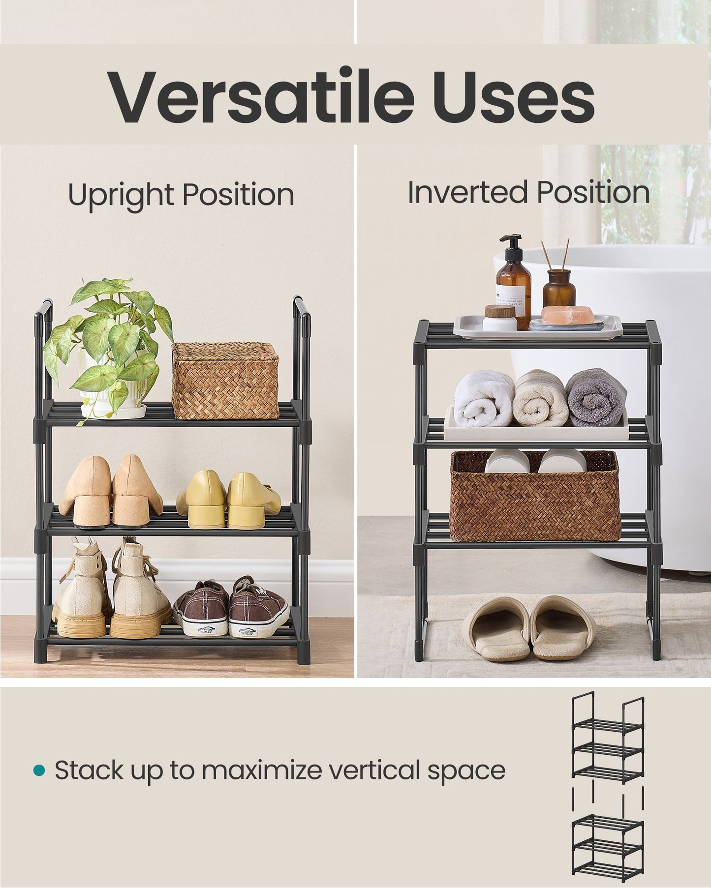 2 Tier Metal Shoe Rack for 12 Pairs of Shoes - image 46