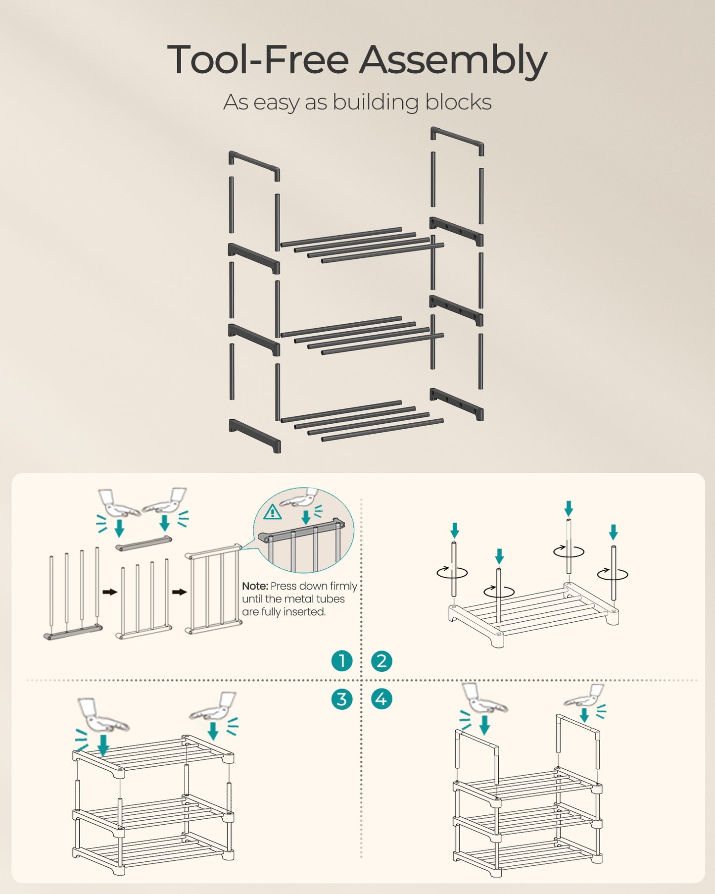 2 Tier Metal Shoe Rack for 12 Pairs of Shoes - image 50